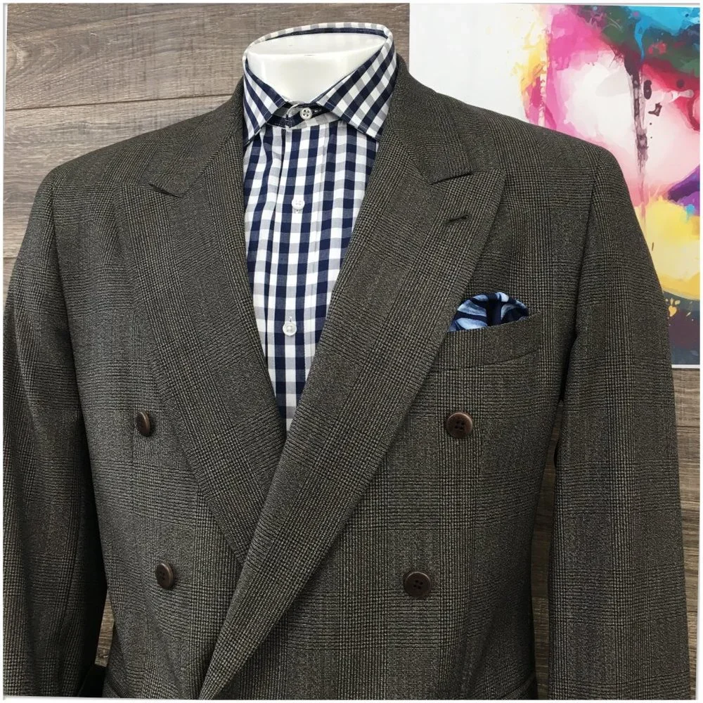 Vintage Lubiam LBM 911 Mens Blazer Sport Coat‎ Two Button Jacket Wool 42R Casual